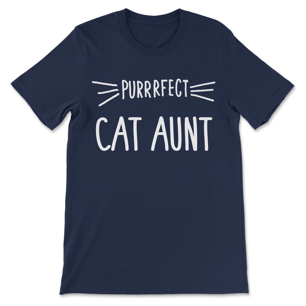 Aunt Gifts And Designs Perfect Gifts for a Loving Cat Aunt Gift Tee - - Navy