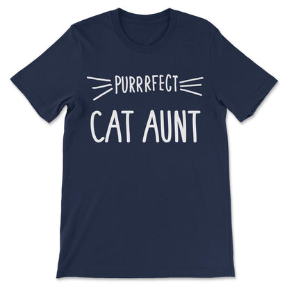 Aunt Gifts And Designs Perfect Gifts for a Loving Cat Aunt Gift Tee - - Navy