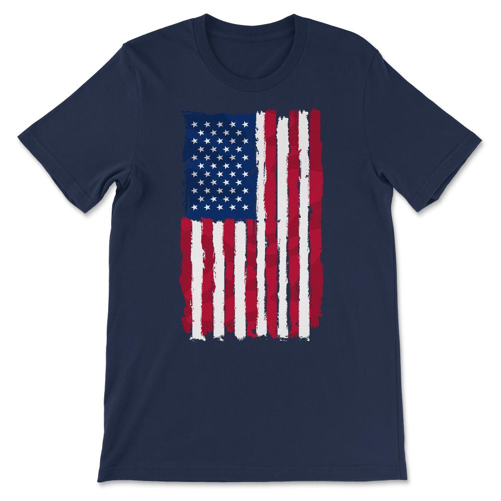 America USA Flag America Tourist American Team Flag Gift Tee - Unisex - Navy