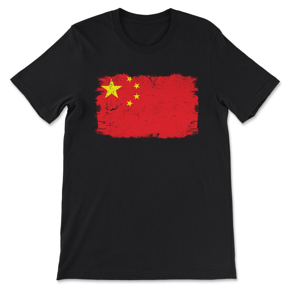 China Country Flag China Country Tourist China Team Flag Gift Tee - - Black