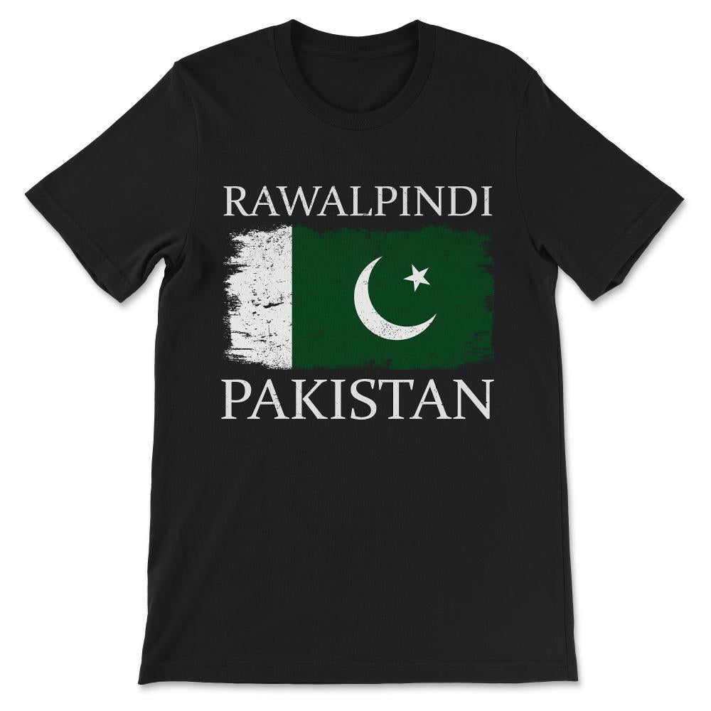 Rawalpindi Pakistan Flag Rawalpindi Pak Pakistan Tourist Gift Tee - - Black