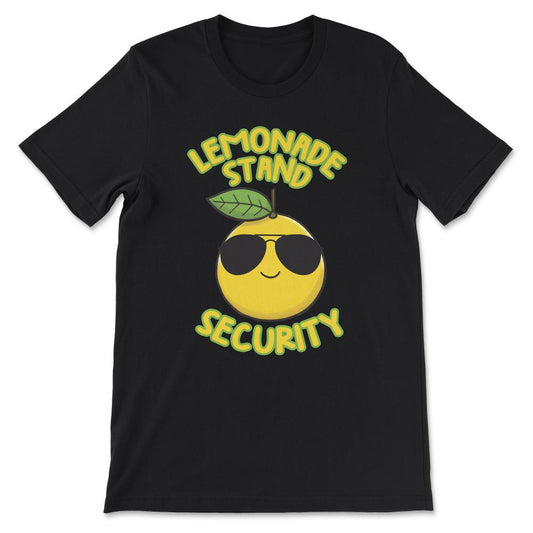 Lemonade Stand Security Cute Lemon Summer Sunglasses Citrus Gift Tee - Black