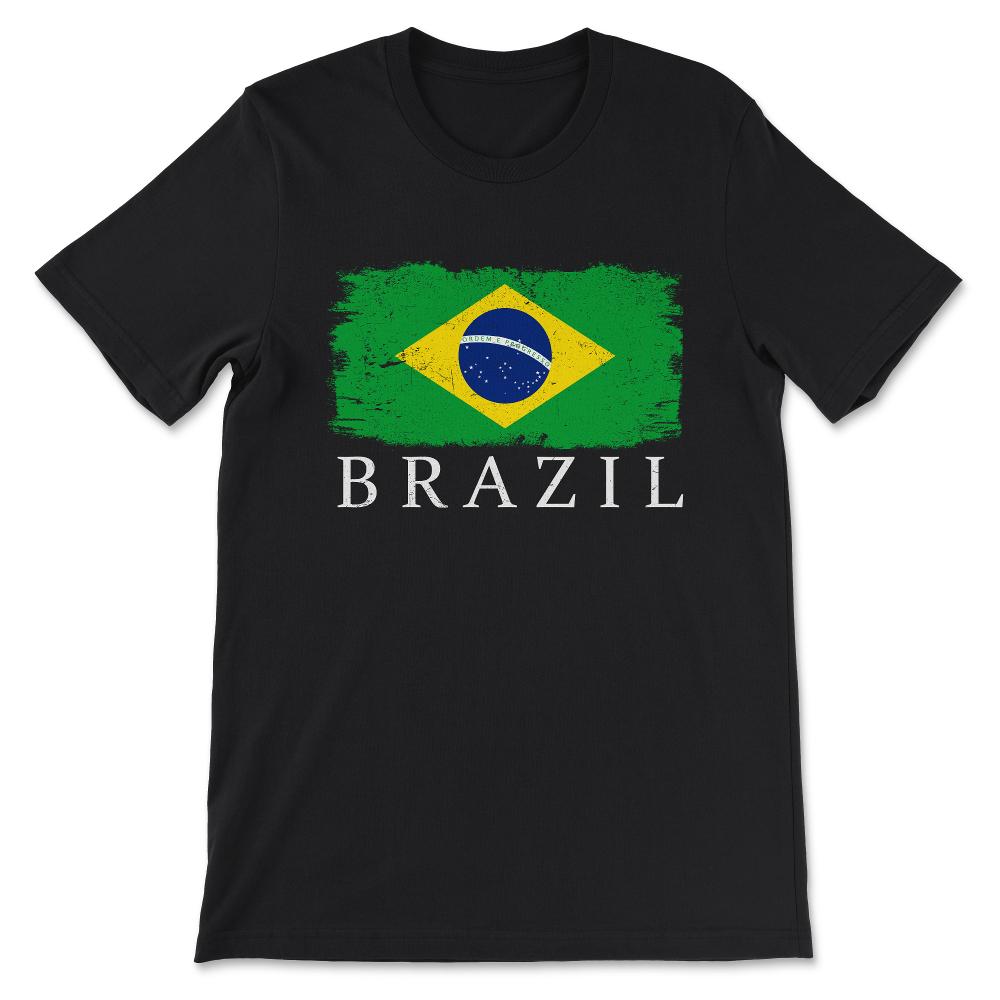 Brazil Country Flag Brazil Tourist Brazil Country Team Gift Tee - - Black