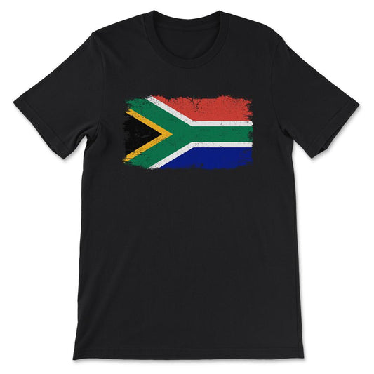 South Africa Country Flag South Africa Country Tourist Gift Tee - - Black