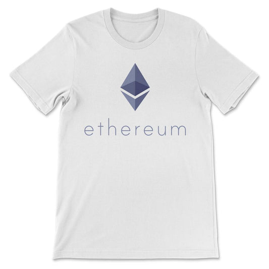 Ethereum Logo ETH Coin Crypto Bitcoin Trader Miner Gift Gift Tee - - White