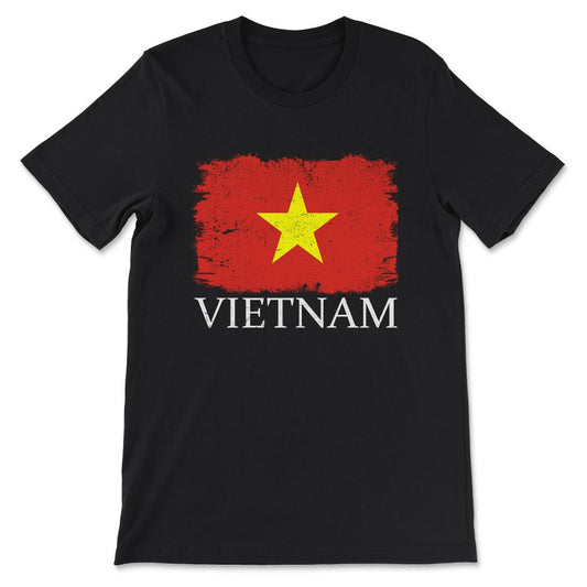 Vietnam Country Flag Vietnam Country Tourist Vietnam Team Gift Tee - - Black