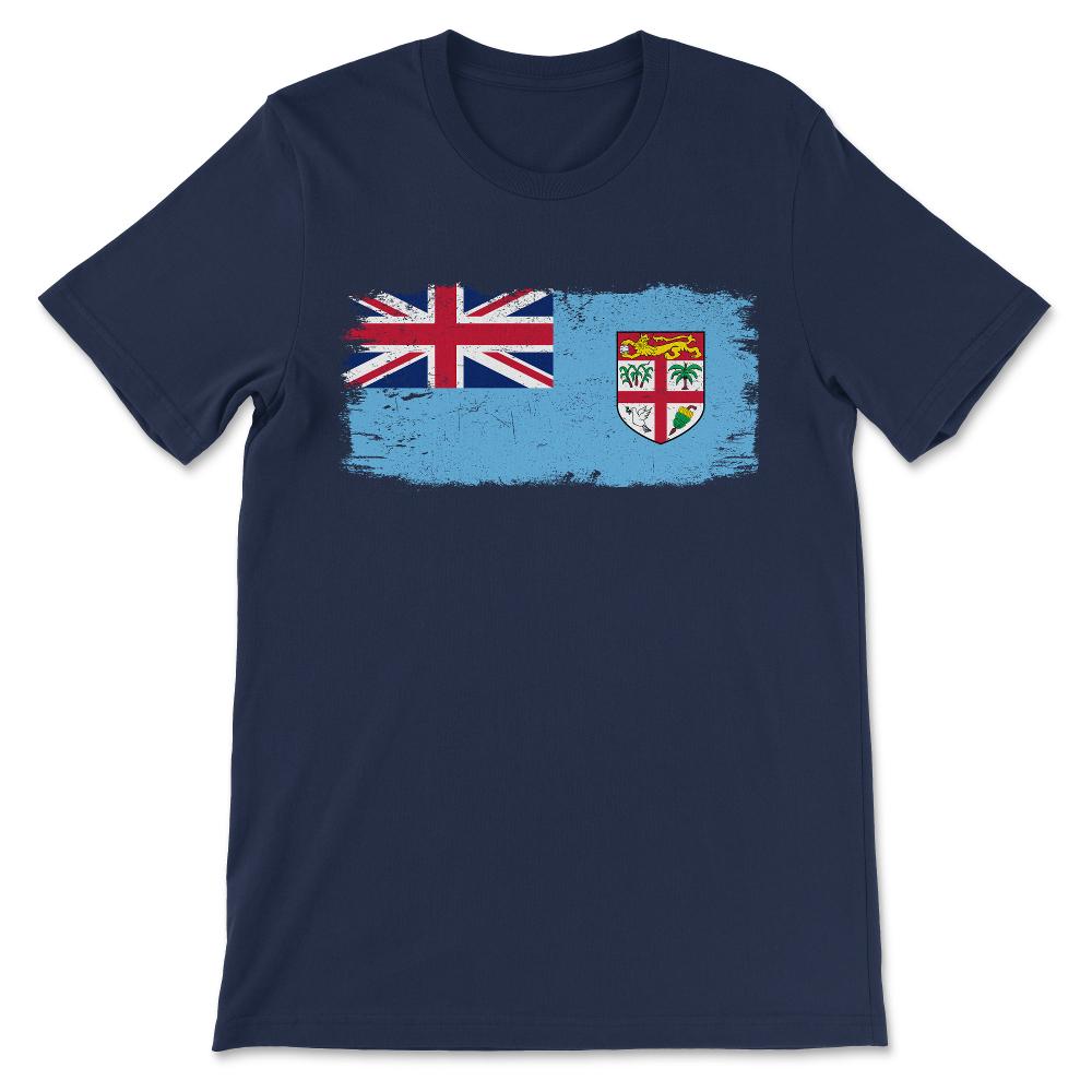 Fiji Country Flag Fiji Country Tourist Fiji Country Team Gift Tee - - Navy