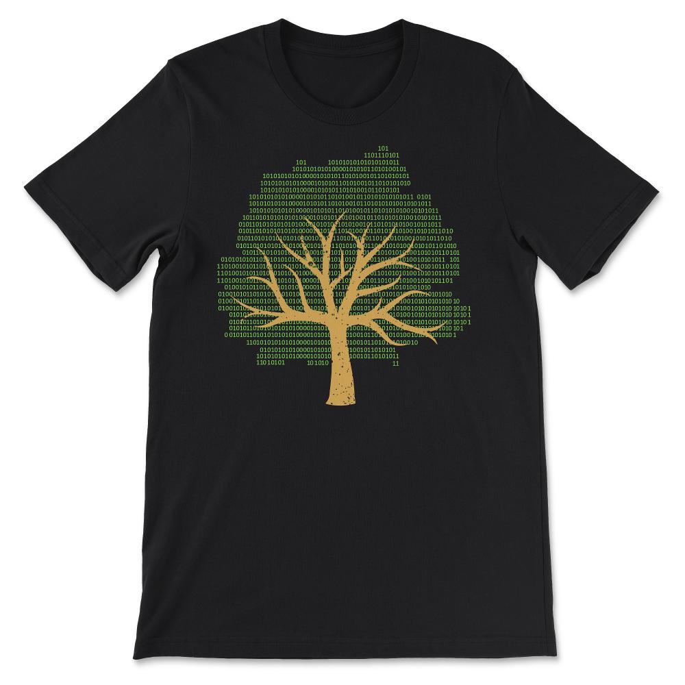 Binary tree graphic funny programming coding design Gift Tee - Unisex - Black