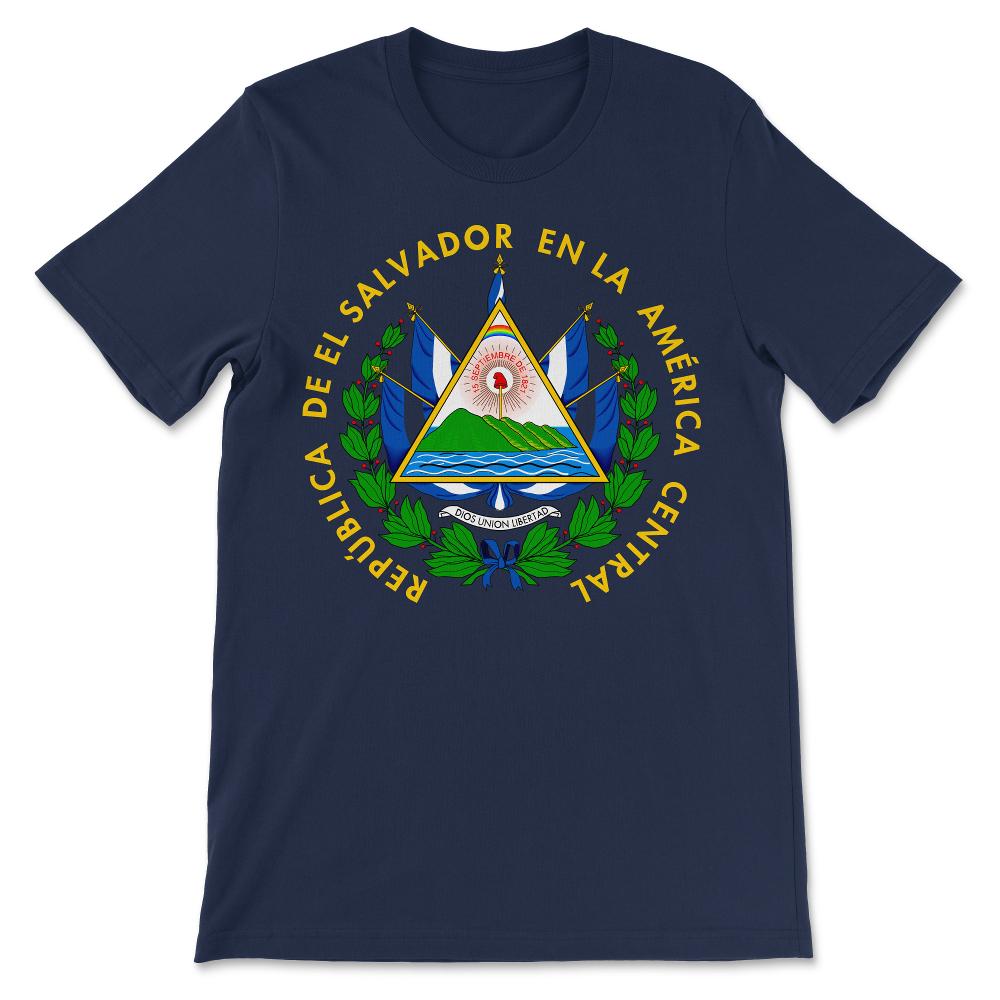 El Salvador Flag El Salvador Emblem Design Salvadoran graphic Gift - Navy