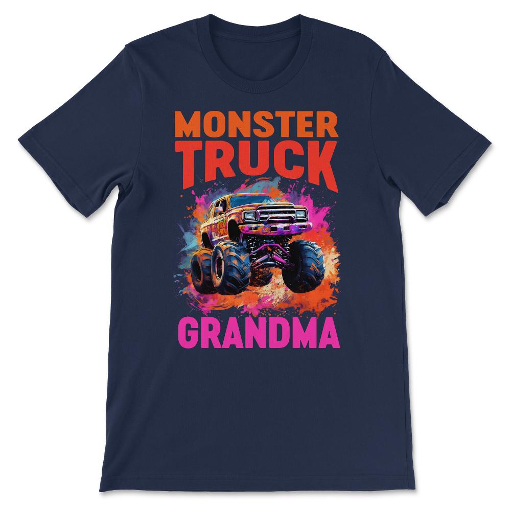 Done - Monster Truck Big Retro Race Dad Trucker Lover Jam Vintage - Navy