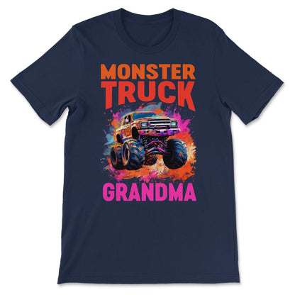 Done - Monster Truck Big Retro Race Dad Trucker Lover Jam Vintage - Navy