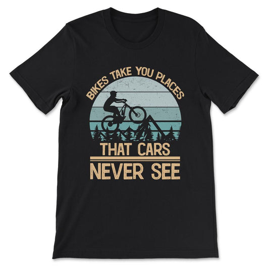 Cyclist Quote Cycling Sunset Cycling Quote Biker Quote Gift Tee - - Black