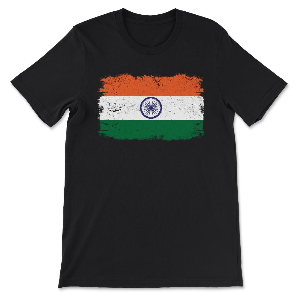 India Flag Indian Flag India Tourist India Team India Sports Gift Tee - Black