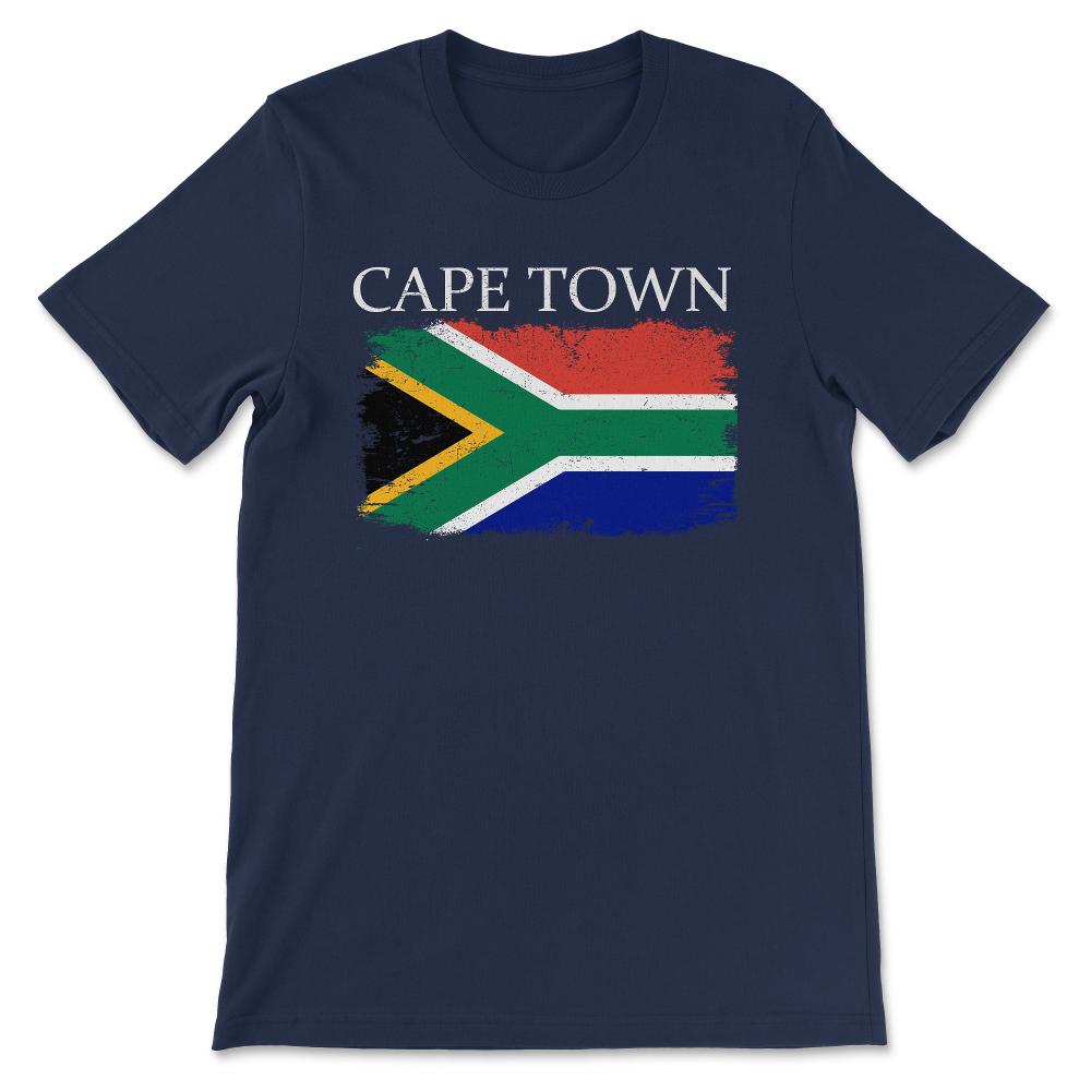 Cape Town South Africa Flag South Africa Country Visitor Gift Tee - - Navy