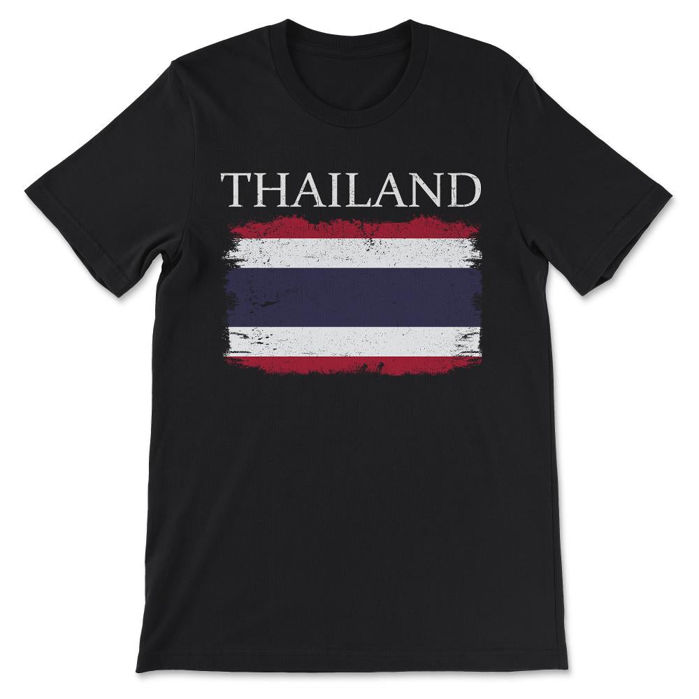 Thailand Country Flag Thailand Tourist Thailand Team Gift Tee - - Black