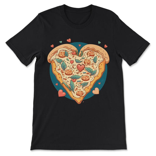 Done - Cheese Pizza Italian Love Heart Food Slice Party Eating Cook - Black