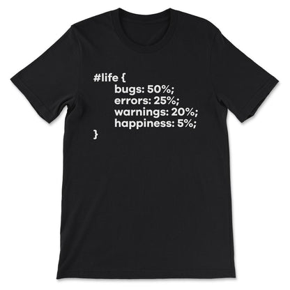 Funny Programmer Life Code For Programmers Coder print Gift Tee - - Black