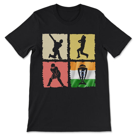 India - India Cricket - Support India Cricket for World Cup Gift Tee - Black