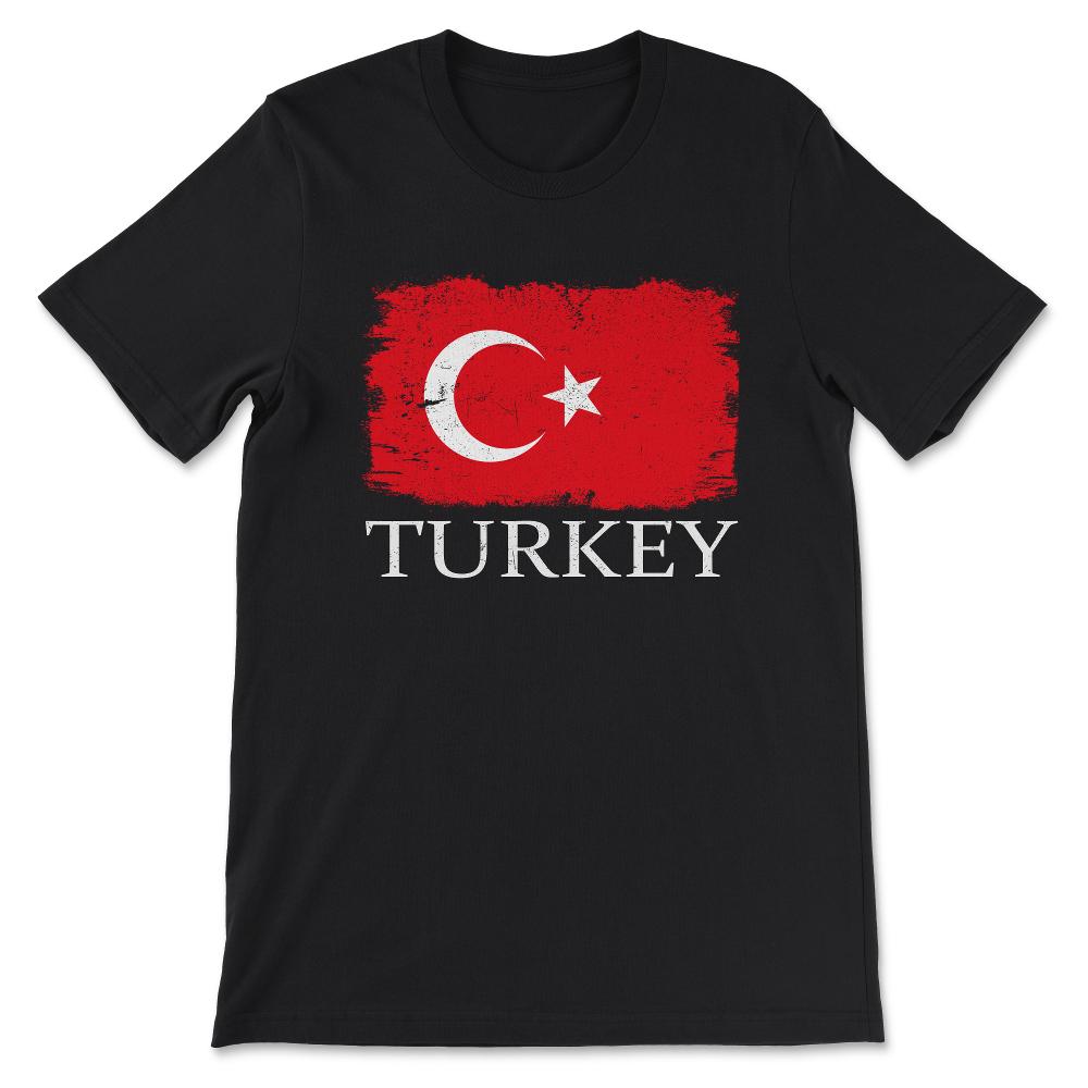 Turkey Country Flag Turkey Country Tourist Turkey Team Gift Tee - - Black