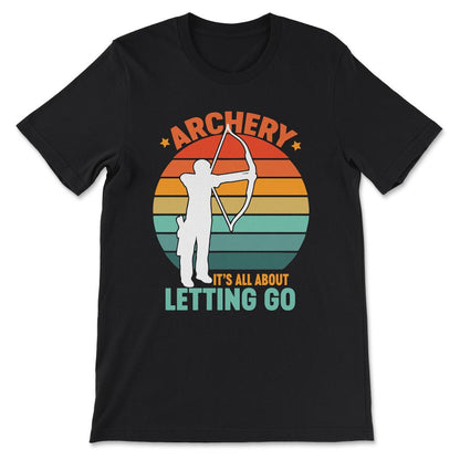 Archery Sunset Bowman Archery Player Archery Coach Gift Tee - Unisex - Black