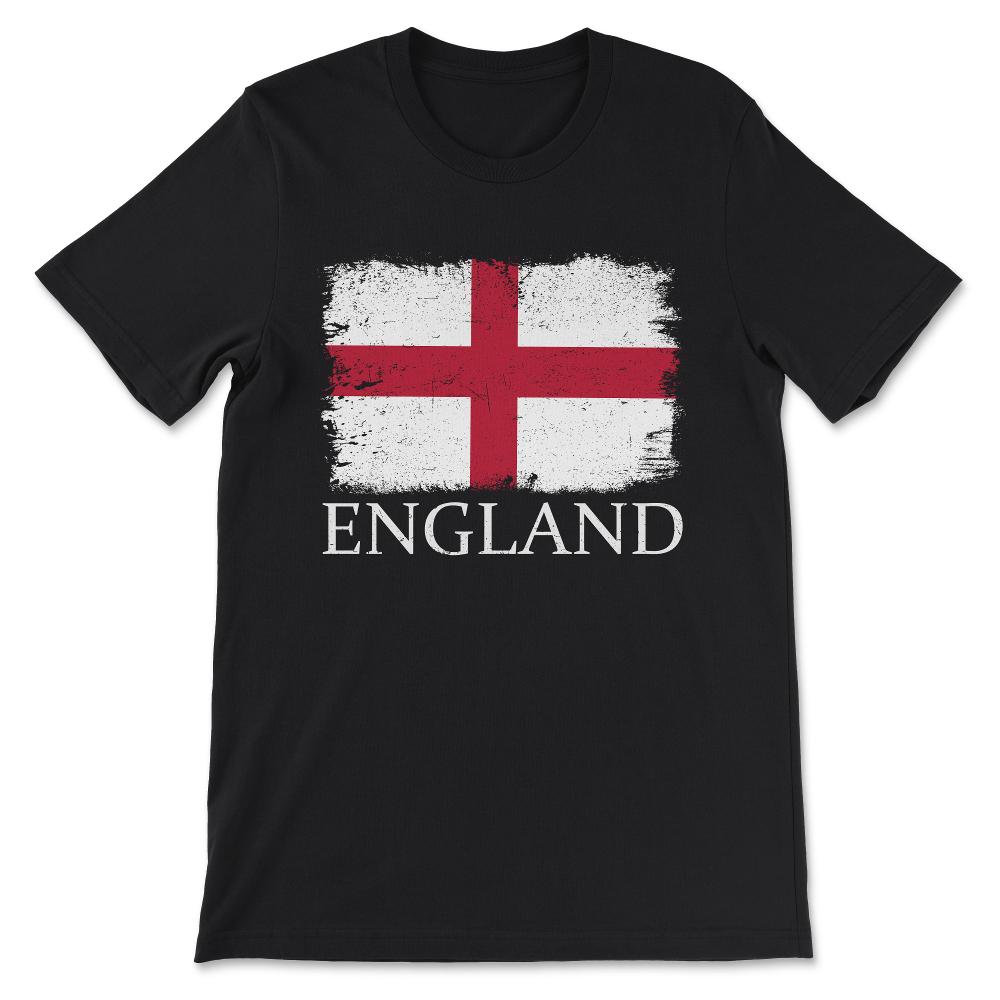 England Country Flag England Country Tourist England Team Gift Tee - - Black