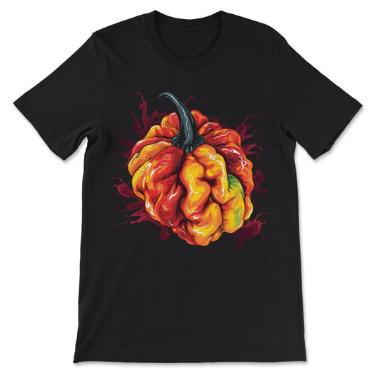 Carolina Reaper Hot Pepper Chili Head Funny Food Spicy Lover Gift Tee - Black