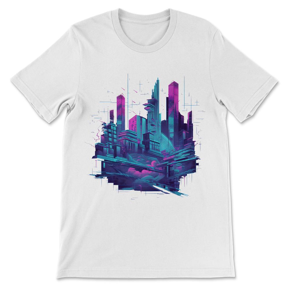 Done - Futuristic City Illustration Aesthetic Dystopian Cyber Punk - White