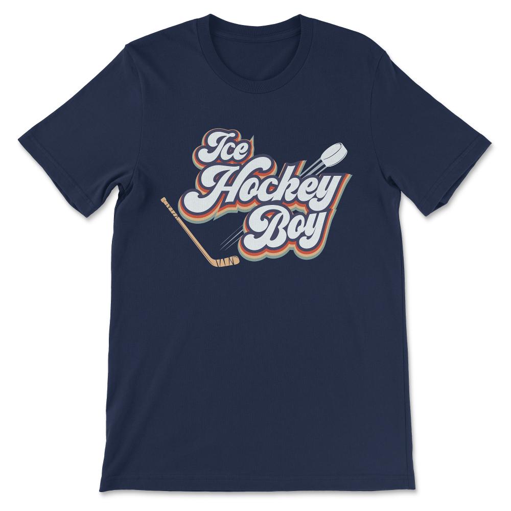 Ice Hockey Boy Ice Hockey Man Ice Hockey Player Team Sports Gift Tee - Navy