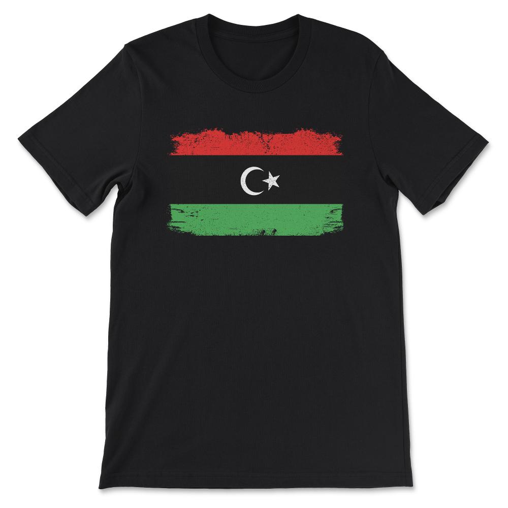 Libya Country Flag Libya Tourist Libya Country Team Gift Tee - Unisex - Black