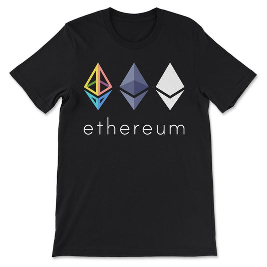 Ethereum Logo ETH Coin Crypto Bitcoin Trader Miner Gift Gift Tee - - Black