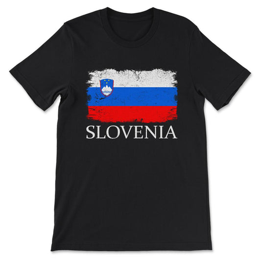 Slovenia Country Flag Slovenia Tourist Slovenia Country Team Gift Tee - Black