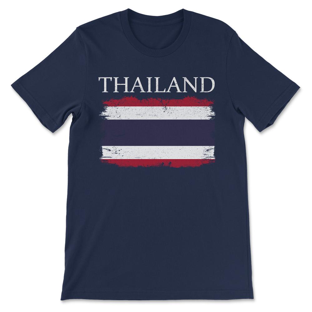 Thailand Country Flag Thailand Tourist Thailand Team Gift Tee - - Navy