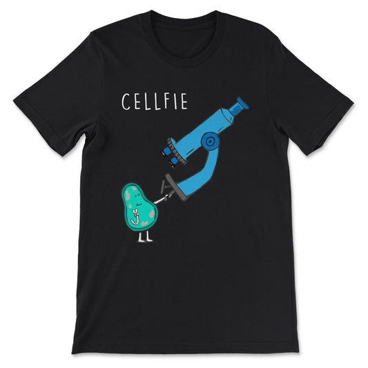 cellfie with text white Gift Tee - Unisex T-Shirt - Black