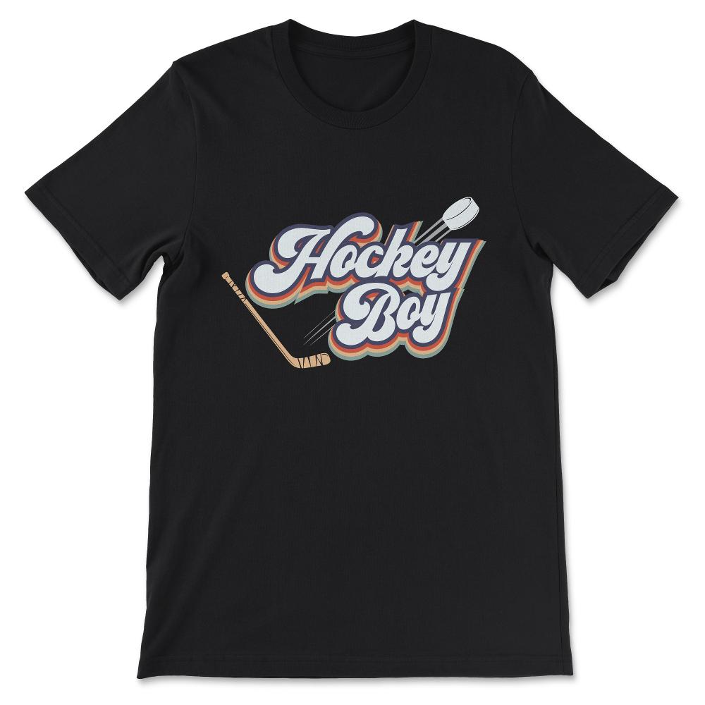 Ice Hockey Boy Ice Hockey Man Ice Hockey Player Team Sports Gift Tee - Black