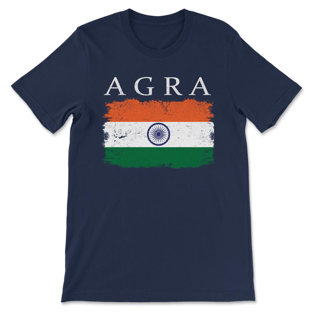 Agra India Agra City Indian Flag India Tourist Indian Sports Gift Tee - Navy