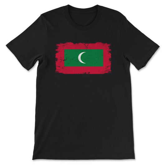 Maldives Country Flag Maldives Tourist Maldives Team Gift Tee - - Black