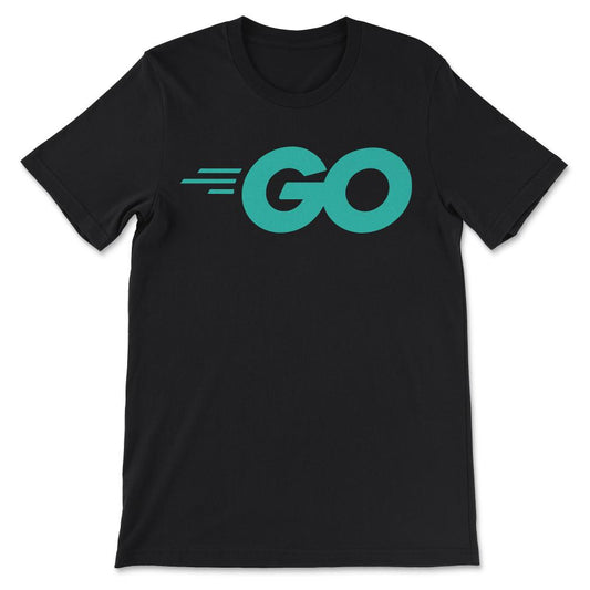 Go Programming Language with Go logo Go developers product Gift Tee - - Black