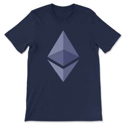 Ethereum Logo ETH Coin Crypto Bitcoin Trader Miner Gift Gift Tee - - Navy