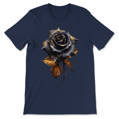 Done - Black Rose Flower Lover Floral Burnt Floret Blooming Garden - Navy