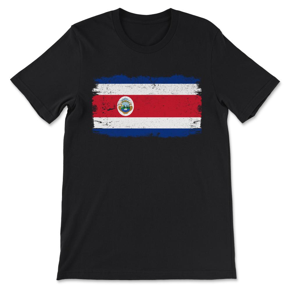 Costa Rica Country Flag Costa Rica Tourist Costa Rica Team Gift Tee - - Black