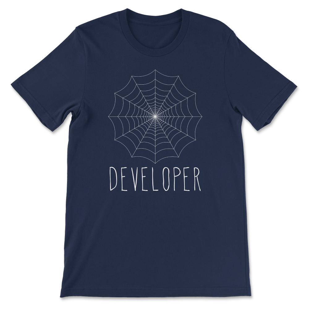 Web Developer Shirt for Website JavaScript HTML5 Programmers Gift Tee - Navy