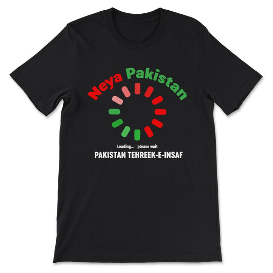 Pakistan Tehreek-e-Insaf Tabdeeli Imran Khan Naya Pakistan Gift Tee - - Black