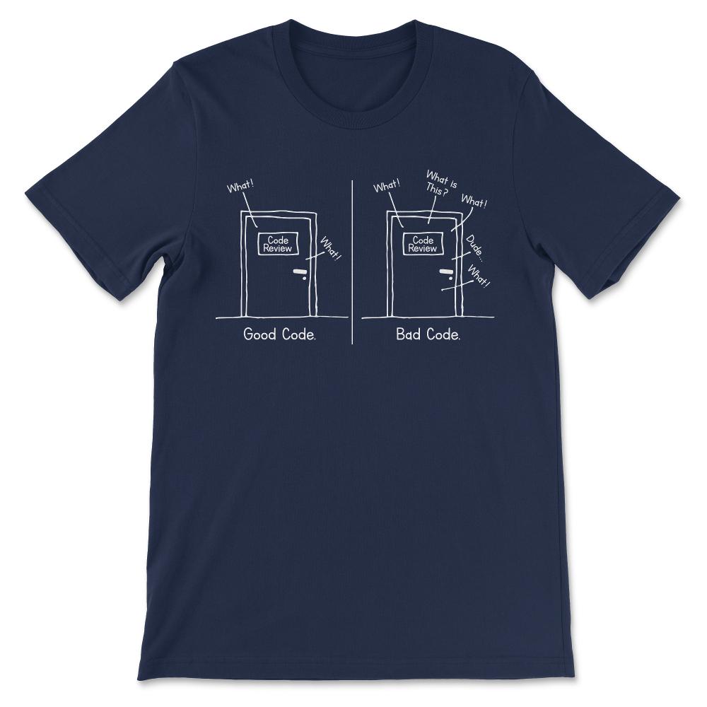 Code Review Software Engineer Coder Funny Programming Gift Tee - - Navy