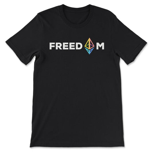 Ethereum Logo ETH Coin Freedom Crypto Bitcoin Trader Miner Gift Gift - Black