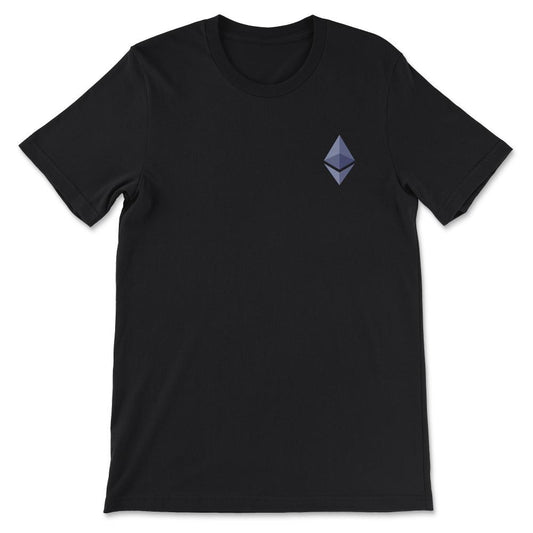 Ethereum Logo ETH Coin Crypto Bitcoin Trader Miner Gift Gift Tee - - Black