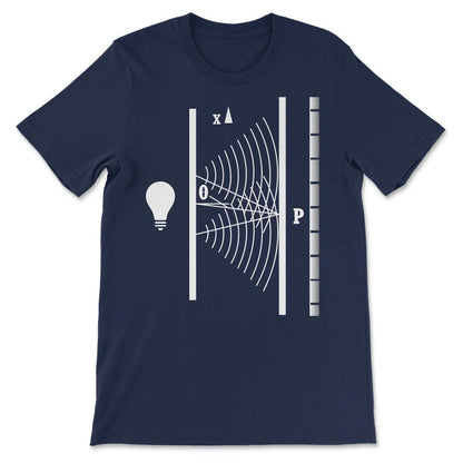 Double Slit Experiment Gift Tee - Unisex T-Shirt - Navy