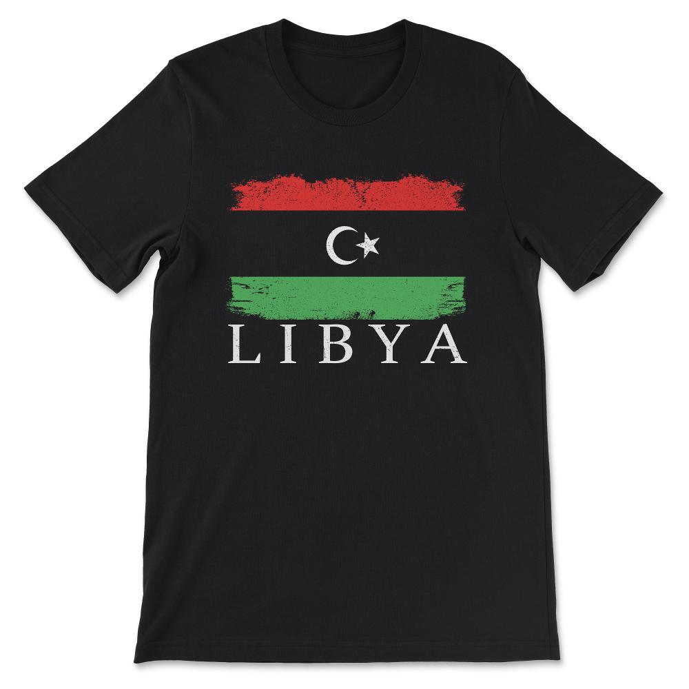 Libya Country Flag Libya Tourist Libya Country Team Gift Tee - Unisex - Black