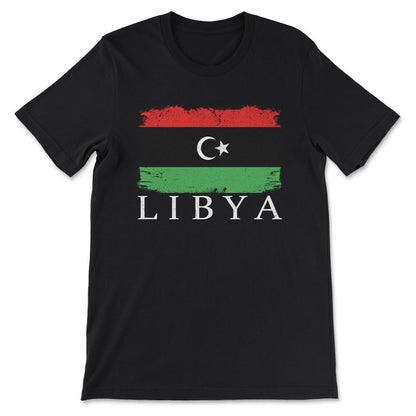 Libya Country Flag Libya Tourist Libya Country Team Gift Tee - Unisex - Black
