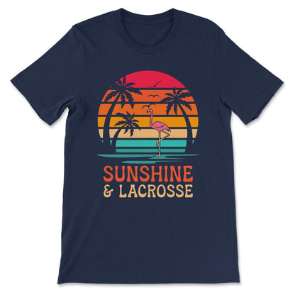 Sunshine & Lacrosse Lacrosse Laxing Vintage Love Lacrosse Bro Gift - Navy