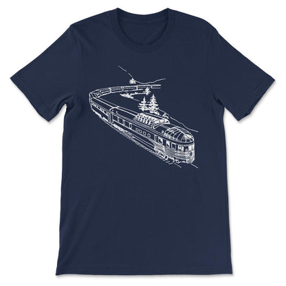 Train Shirt 3 Gift Tee - Unisex T-Shirt - Navy